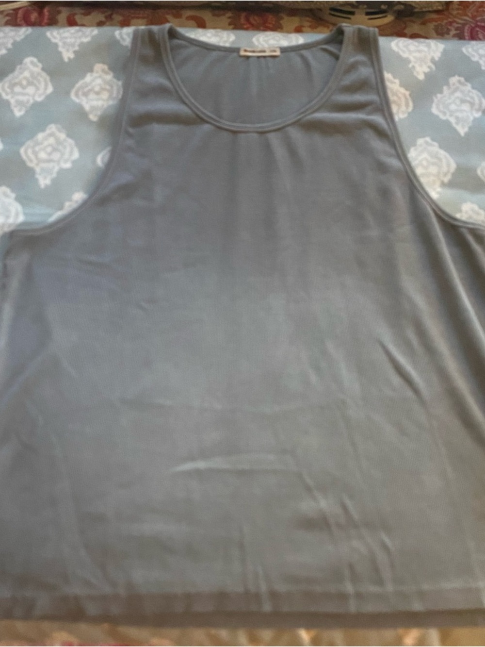 Marine Layer Solid Slate Gray Tank- Top
